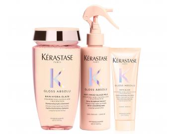 Sada pro hydrataci a uhlazen vlas se sklonem ke krepatn Krastase Gloss Absolu + pe 75 ml zdarma