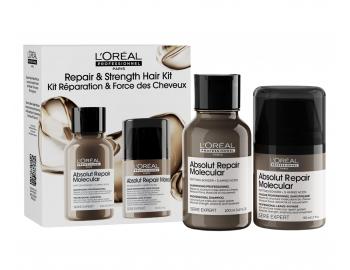 Cestovn� sada pro po�kozen� vlasy Lor�al Professionnel Serie Expert Absolut Repair Molecular Repair & Strenght Hair Kit
