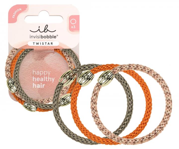 Sada ozdobn�ch gumi�ek do vlas� Invisibobble Twistar Orange Affaire - 3 ks