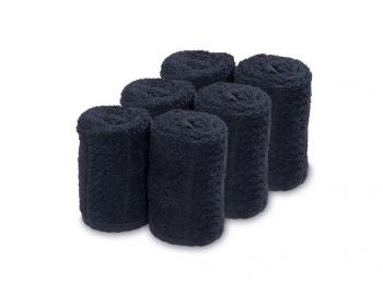 Bavlněný ručník 20 x 70 cm, Barburys 6 ks - černý