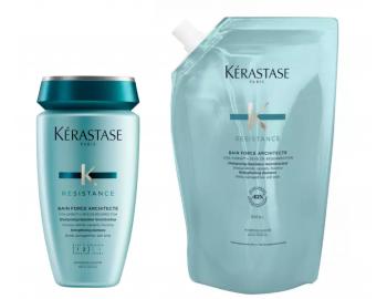 �ampon pro po�kozen� vlasy K�rastase Resistance Force Architecte - 250 ml + n�hradn� n�pl� 500 ml