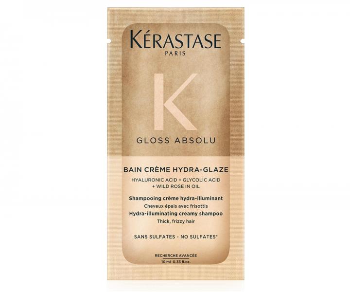 Hydrata�n� a rozjas�uj�c� �ampon pro pevn� a krepat� vlasy K�rastase Gloss Absolu Bain Cr�me Hydra-Glaze - 10 ml (bonus)