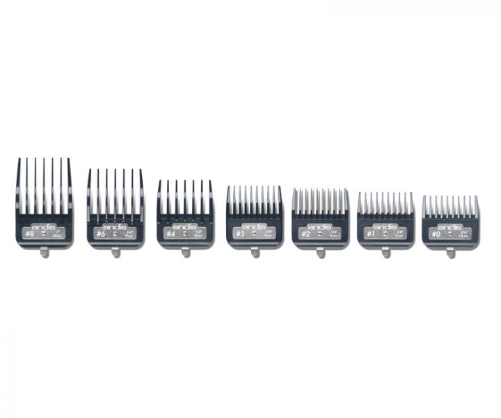 Sada náhradních nástavců Andis Master® Premium Metal Clip Comb Set - 7 ks