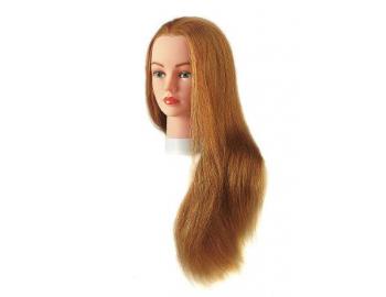 Cvičná hlava dámská s přírodními vlasy JULIE, Sibel  - blond 40 - 60 cm