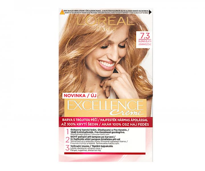 Permanentní barva Loréal Excellence 7.3 blond zlatá