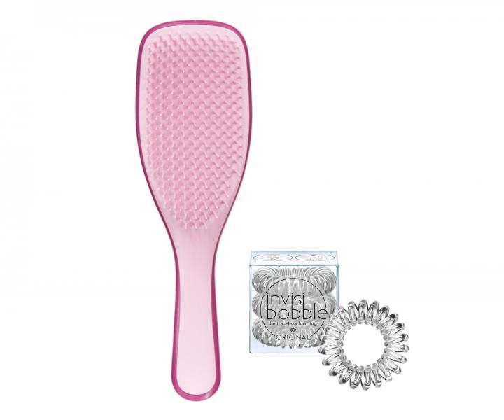 Kartáč na rozčesávání vlasů Tangle Teezer The Wet Detangler + spirálové gumičky zdarma