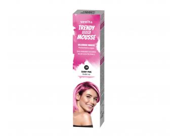 Barevné pěnové tužidlo Venita Trendy Color Mousse Candy Pink - 75 ml, bonbonově růžová