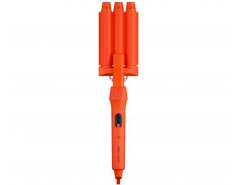 Trojkulma pro střední vlny Freylish Hair Curler - 25 mm, oranžová