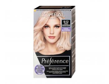 Permanentní barva Loréal Préférence 9.12 studená velmi světlá blond