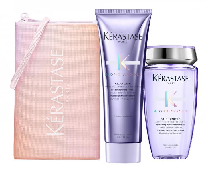 Sada pro rozjasnn blond vlas Krastase Blond Absolu + letn tatika zdarma