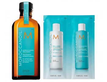 Olejov� p��e Moroccanoil Treatment 100 ml + �ampon a kondicion�r Moroccanoil Frizz Control 2x10 ml zdarma