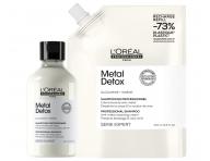 �ampon pro barven� a po�kozen� vlasy Lor�al Professionnel Serie Expert Metal Detox - 300 ml + n�hradn� n�pl� - 500 ml