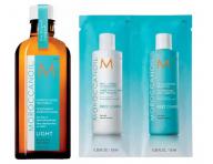 Lehk� olejov� p��e Moroccanoil Treatment Light - 100 ml + �ampon a kondicion�r Moroccanoil Frizz Control 2x10 ml zdarma
