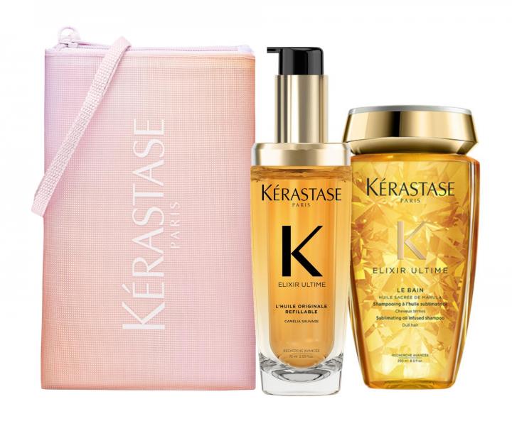 Sada pro všechny typy vlasů Kérastase Elixir Ultime + letní taštička zdarma
