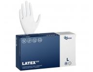Latexové pudrované rukavice Espeon Latex Fit - 100 ks, bílé, velikost L
