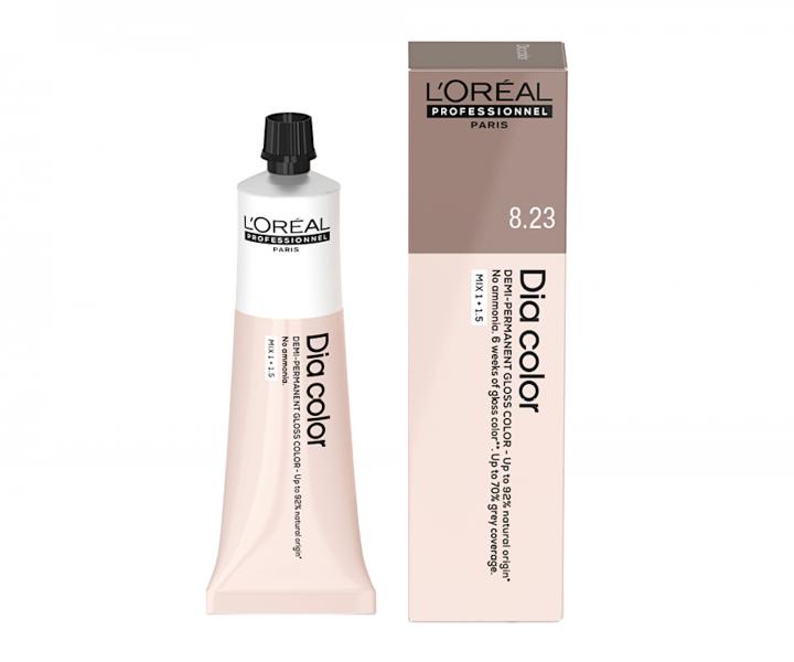 Přeliv na vlasy Loréal Professionnel Dia color 60 ml - 8.23 světlá blond duhová zlatá