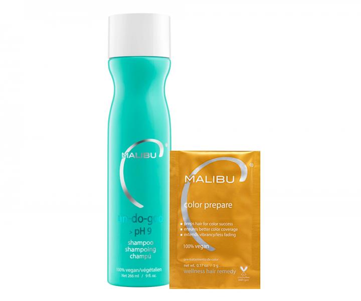 Hloubkově čistící šampon Malibu C Un-Do-Goo + kúra pro stálost barvy zdarma