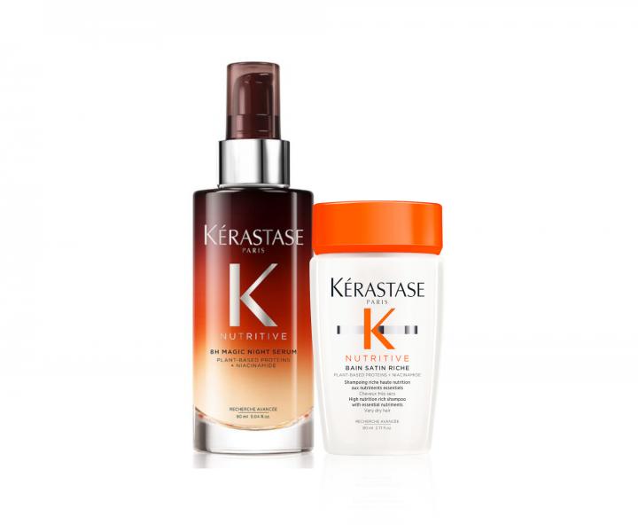 Bezoplachov non vyivujc srum Krastase Nutritive 8H Magic Night Serum + ampon 80 ml zdarma