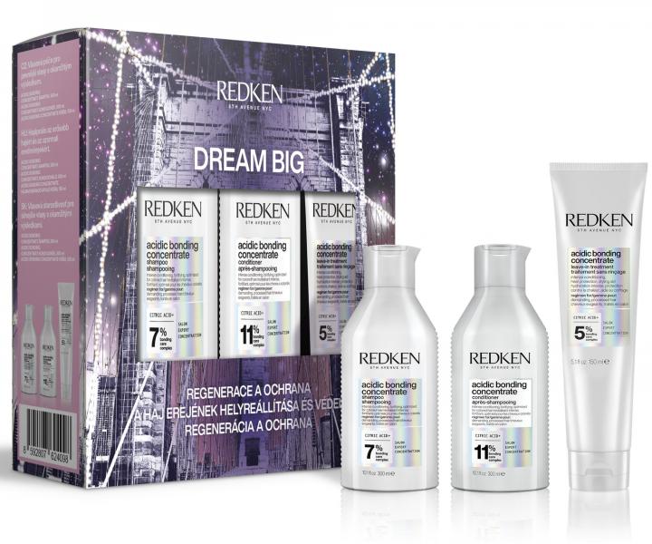 Regenerační dárková sada pro poškozené vlasy Redken Acidic Bonding Concentrate Dream Big