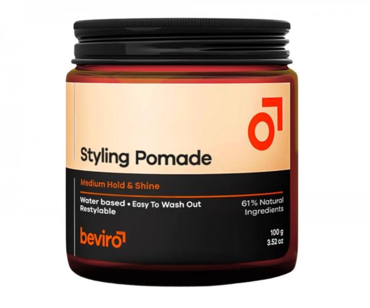 Stylingov� pasta pro lesk vlas� se st�edn� fixac� Beviro Styling Pomade Medium Hold & Shine - 100 g