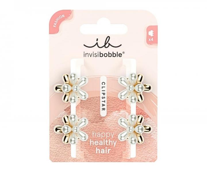 Skřipce do vlasů Invisibobble Clipstar Pearly Flower - 4 ks