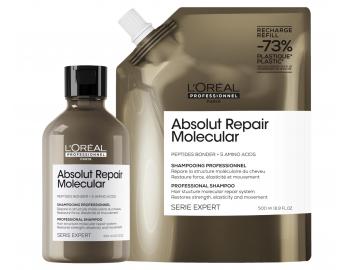 �ampon pro po�kozen� vlasy Lor�al Professionnel Serie Expert Absolut Repair Molecular - 300 ml + n�hradn� n�pl� - 500 ml