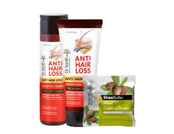 Sada pro podporu růstu vlasů Dr. Santé Anti Hair Loss - šampon 250 ml + péče 200 ml + mýdlo ZDARMA