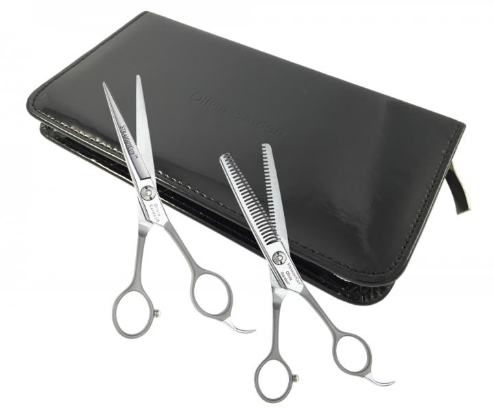 Sada nůžek 5,75" a efilačních nůžek 6,27" Olivia Garden StraightCut™ + kartáč zdarma