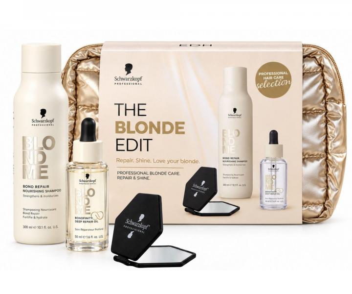 D�rkov� sada pro regeneraci a pos�len� blond vlas� Schwarzkopf Professional The Blonde Edit + kosmetick� ta�ka zdarma