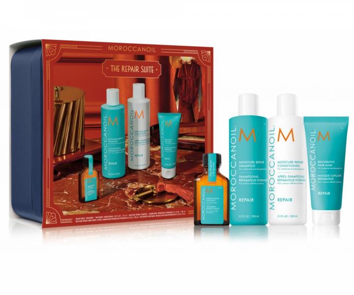 D�rkov� sada pro regeneraci po�kozen�ch vlas� Moroccanoil The Repair Suite