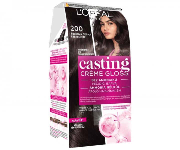 Peliv bez amoniaku Loral Casting Crme Gloss - 200 ebenov ern