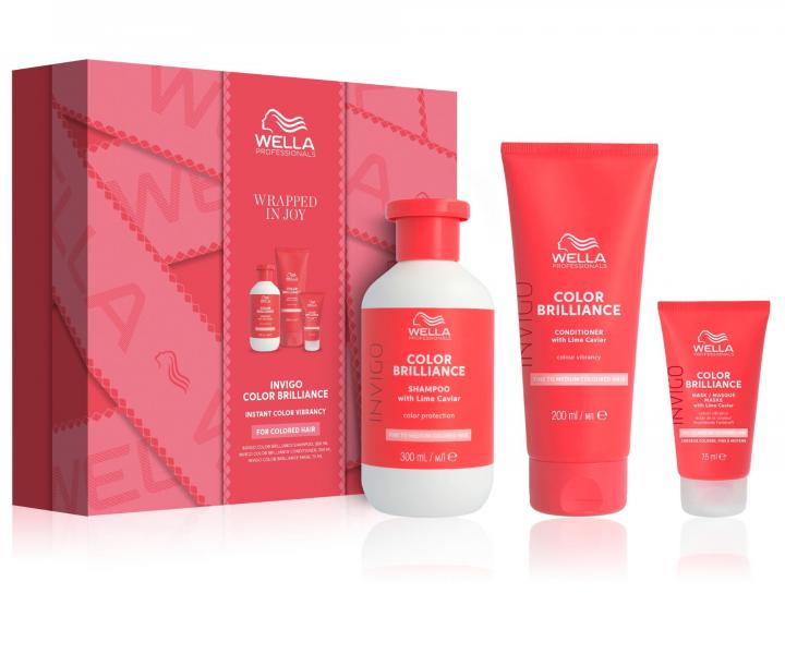 Dárková sada pro jemné až normální barvené vlasy Wella Professionals Invigo Color Brilliance