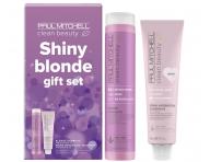 Dárková sada pro neutralizaci žlutých tónů Paul Mitchell Clean Beauty Shiny Blonde Gift Set