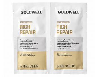 �ampon a kondicion�r pro such� a po�kozen� vlasy Goldwell Dualsenses Rich Repair - 2x10 ml