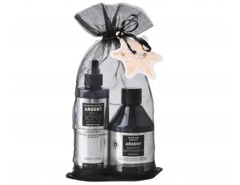 Drkov sada pro pokozen a lmav vlasy Black Professional Argent