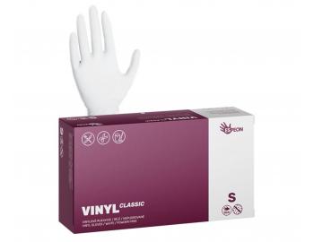 Vinylové rukavice Espeon Vinyl Classic - 100 ks, bílé, nepudrované, velikost S