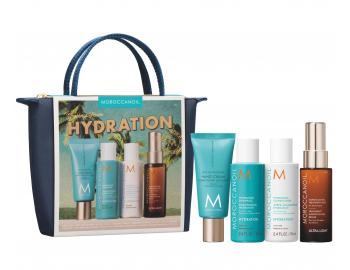 Cestovn� sada pro hydrataci vlas� Moroccanoil Greetings From Hydration + kr�m na ruce a ta�ti�ka zdarma
