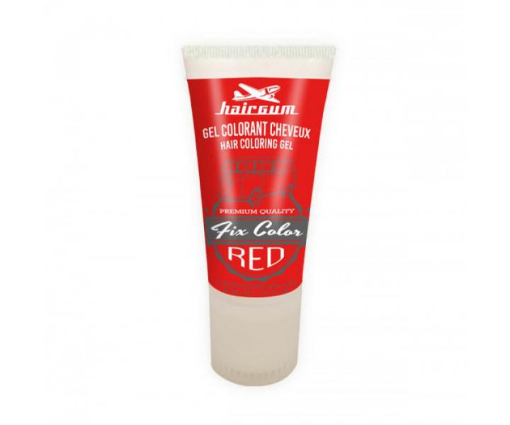 Barvící gel na vlasy Hairgum Fix color - červený
