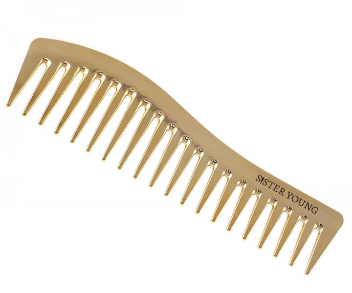 H�eben na vlasy Sister Young Zuri Styling Hair Comb - 18,3 cm, zlat�