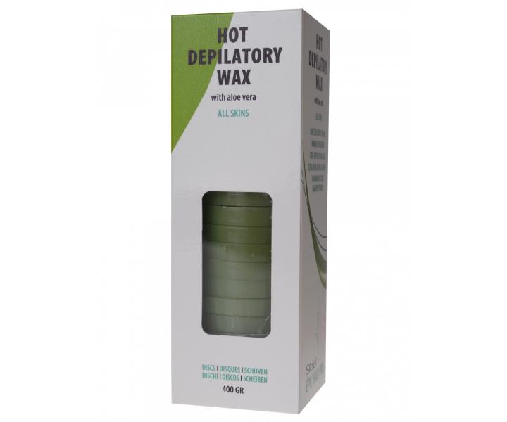 Depilační vosk pro všechny typy pleti s Aloe Vera Sibel Discs - 400 g