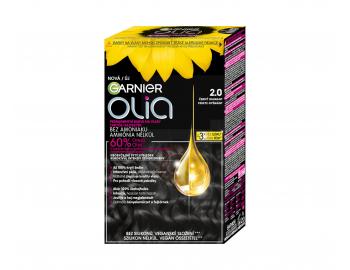 Permanentní olejová barva Garnier Olia - 2.0 černý diamant