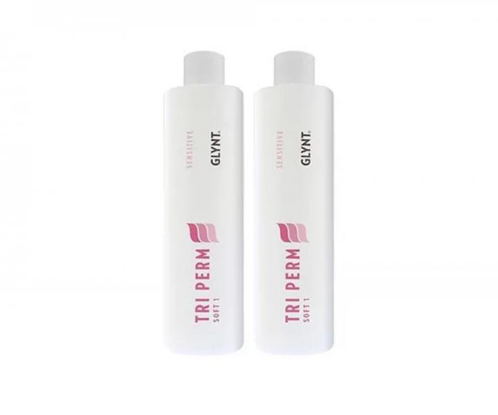 Ondulační roztok pro husté vlasy Glynt Tri Perm Sensitive Soft 1 - 2 x 500 ml