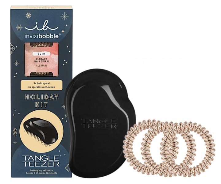 Dárková sada kartáče na rozčesávání vlasů Tangle Teezer Original a spirálových gumiček Invisibobble