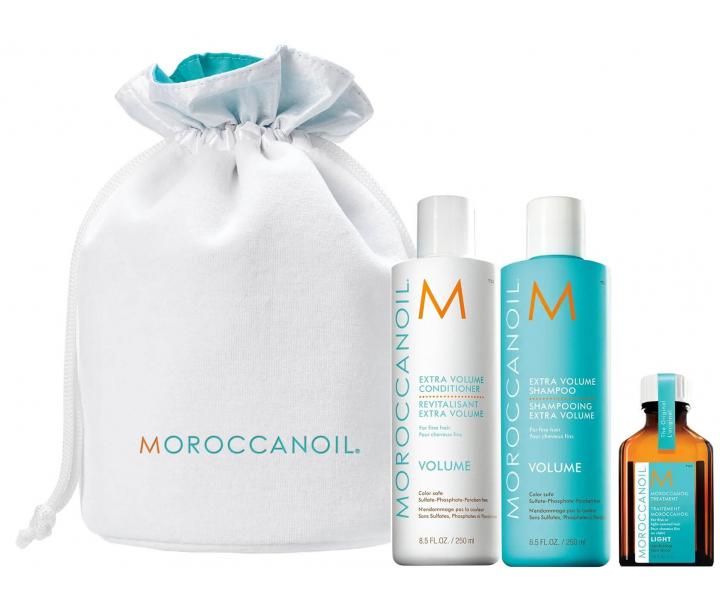 Dárková sada pro objem vlasů Moroccanoil Volume Beauty in Bloom + lehký olej 25 ml zdarma