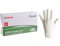 Latexov bezpudrov rukavice Batist Flower 100 Ks - M
