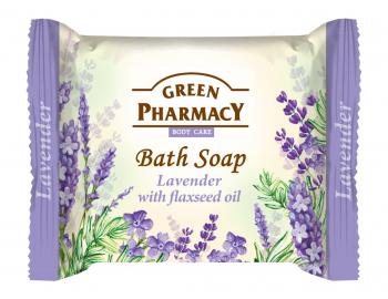 Toaletní mýdlo na ruce s levandulí a lněným olejem Green Pharmacy Lavender - 100 g