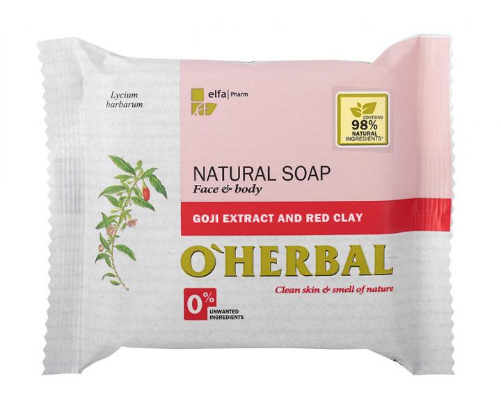 Přírodní mýdlo pro celé tělo s extraktem z goji a červenou hlínou O`Herbal Goji - 100 g