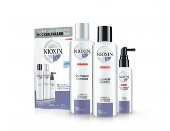 ada pro mrn dnouc chemicky oeten vlasy Nioxin System 5 - sada - ampon 150 ml + kondicionr 150 ml + bezoplachov pe 50 ml