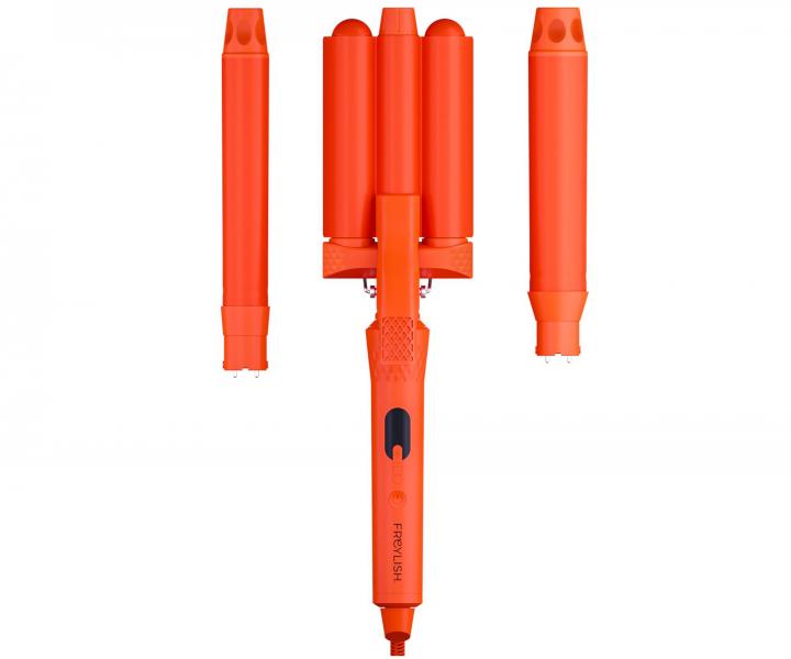 Multifunkční trojkulma pro různé styly Freylish Hair Curler Pro - 25 mm a 32 mm, oranžová
