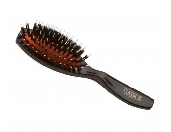 Ov�ln� kart�� na vlasy s kan��mi a nylonov�mi �t�tinami Sibel Classic - 43 x 180 mm